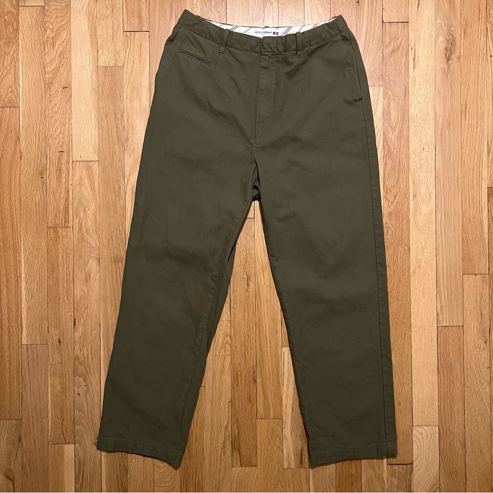 Ines De La Fressange Uniqlo Womens Green Dress Pants 28x26